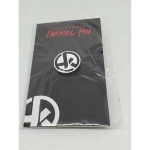 "Huntakiller" Collectible Black & White Round Enamel Lapel Pin – Classic Design